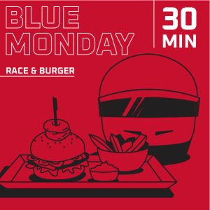 Blue Race & Burger – Blå Mandag