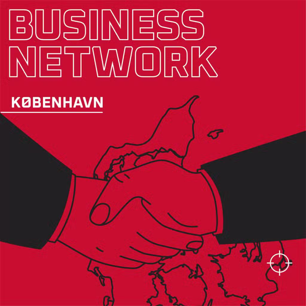 a handshake on a red background