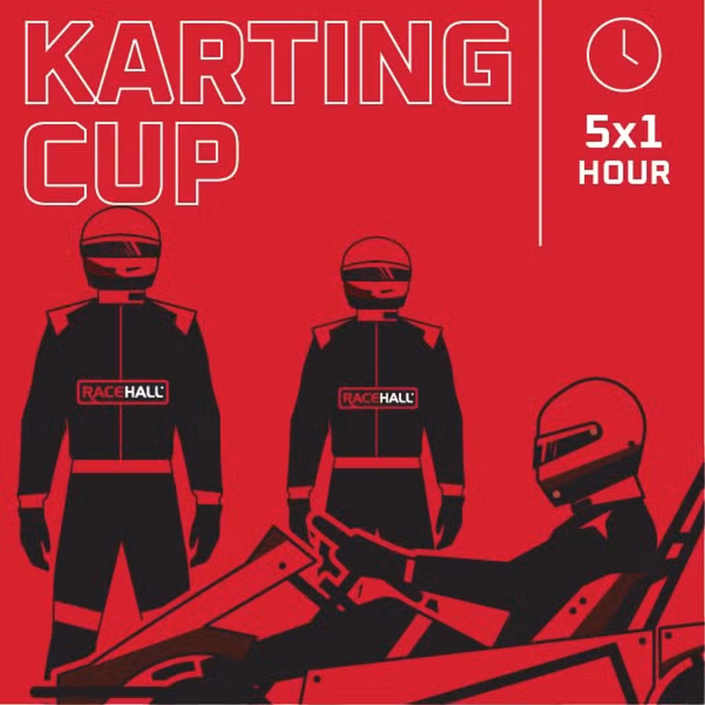 Grafisk illustration af kartingkørere