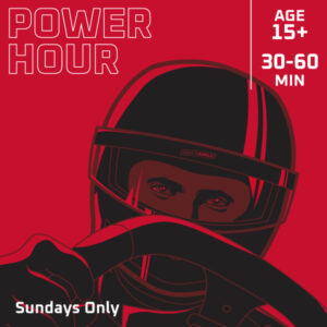 En grafisk illustration af en racerkører med et rat